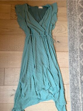 Sage green high low dress Altar’d state